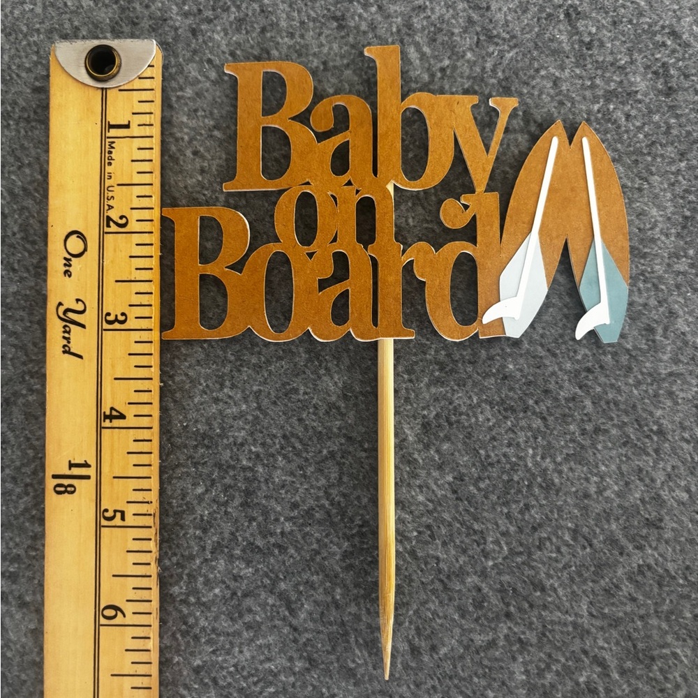 Baby Shower  Decor “Baby on Board” includes 2 Banners & a Cake Topper - Picture 13 of 14